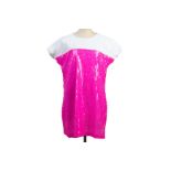 AN ULTRA CHIC TWO-TONE SEQUIN DRESS