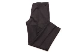 A PAIR OF MULBERRY DARK GREY TROUSERS