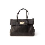 A MULBERRY BLACK BAYSWATER LEATHER TOTE BAG