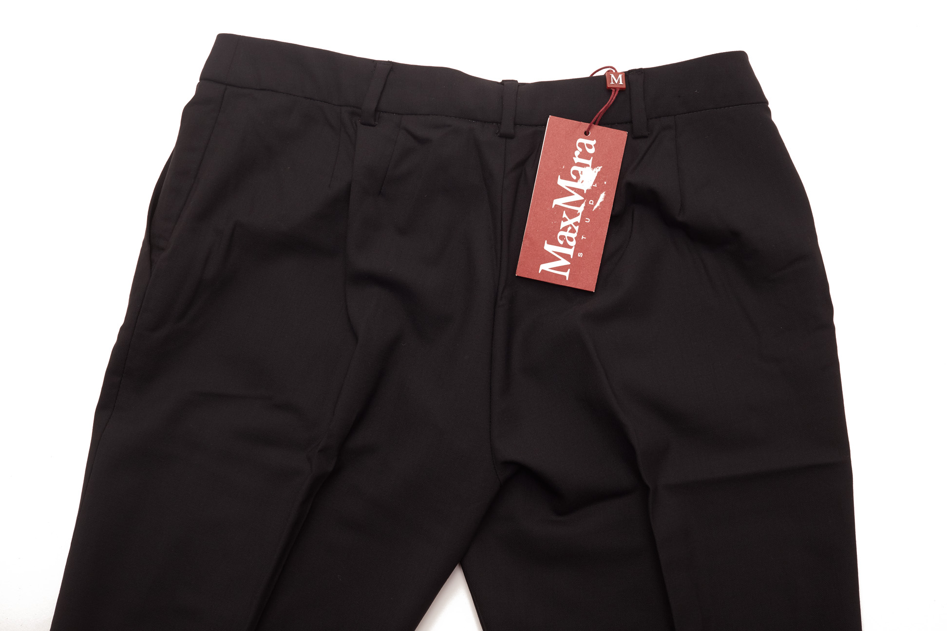 A PAIR OF MAXMARA BLACK TROUSERS - Image 2 of 2