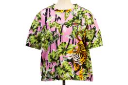 A KENZO BAMBOO TIGER PRINT T-SHIRT