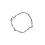 AN HERMES SILVER LINK SHORT NECKLACE