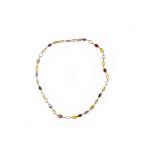 A 14K GOLD AND SEMI PRECIOUS STONE CHOKER