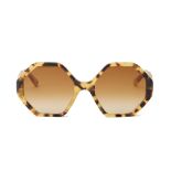 A PAIR OF CHLOE HEXAGONAL TORTOISESHELL SUNGLASSES