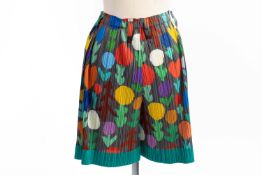 A PAIR OF ISSEY MIYAKE 'PLEATS PLEASE' MULTICOLOUR SHORTS