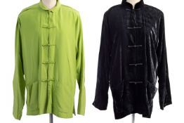 TWO SHANGHAI TANG MEN'S CHANGSHAN JACKETS