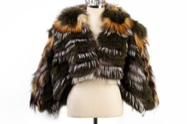 A ROLAND MOURET SILVER FOX COAT