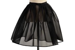 A ZUHAIR MURAD BLACK MESH MINI SKIRT