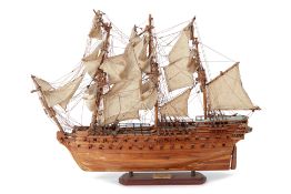 A SCALE MODEL OF THE FRENCH 74 GUN SHIP 'SUPERBE' (1784)