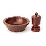 TWO ORIENTAL WOOD ITEMS