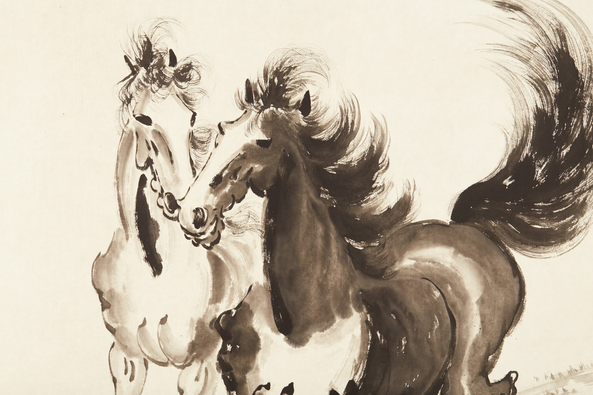 STYLE OF XU BEIHONG (1895-1953) - TWO HORSES - Image 3 of 6