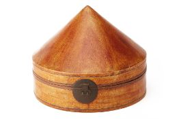 A VINTAGE ORIENTAL HAT BOX