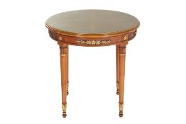 AN ITALIAN PARCEL GILT CIRCULAR SIDE TABLE