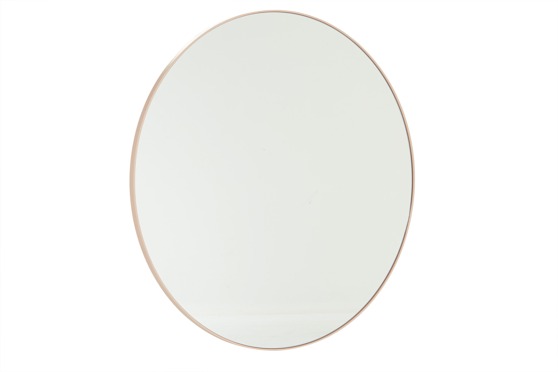 A POWDER PINK CIRCULAR MIRROR (100cm dia)