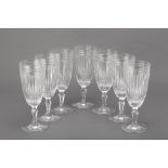 A SET OF SEVEN CRYSTAL GLASSES