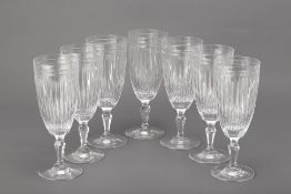 A SET OF SEVEN CRYSTAL GLASSES