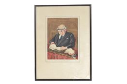 A FRAMED PRINT OF HON. VISCOUNT SIMONDS