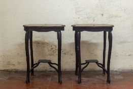 A PAIR OF SIDE TABLES