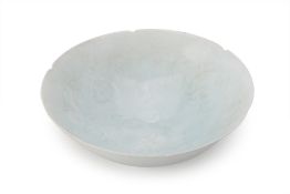 A QINGBAI GLAZED PETAL LOBED BOWL