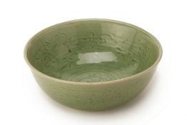 A LARGE CELADON BOWL