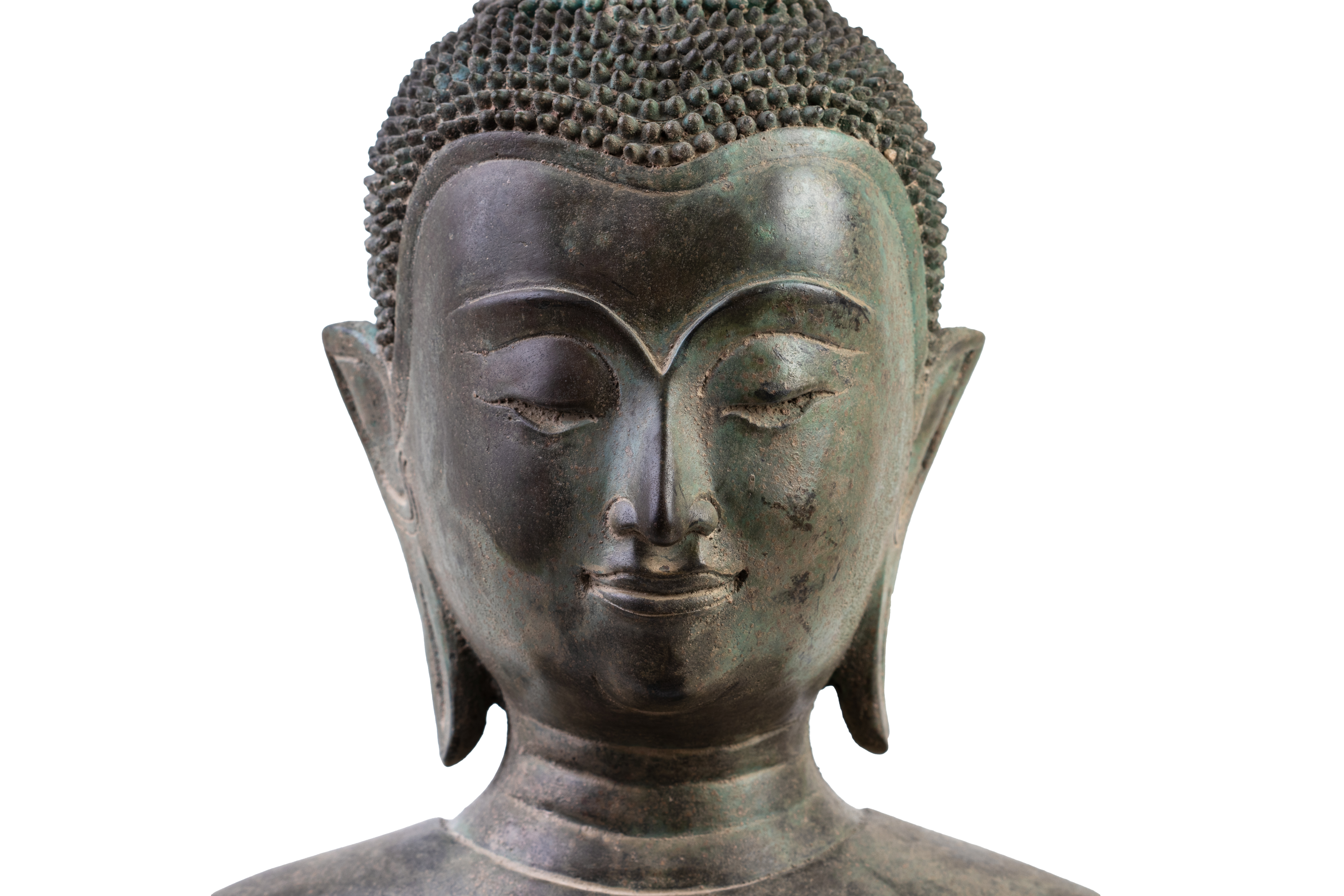 A THAI BRONZE STANDING BUDDHA TORSO - Image 2 of 4