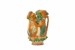 AN UNUSUAL SANCAI-GLAZED EWER