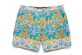 A PAIR OF DOLCE & GABBANA MAIOLICA TILE PRINTED SHORTS