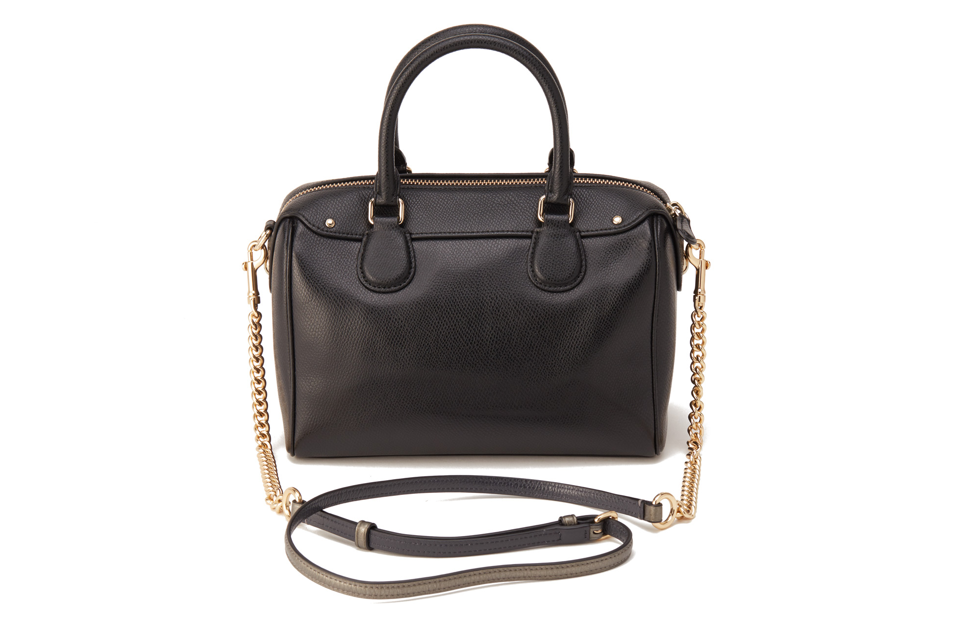 A COACH BLACK LEATHER SMALL HANDBAG - Image 4 of 5