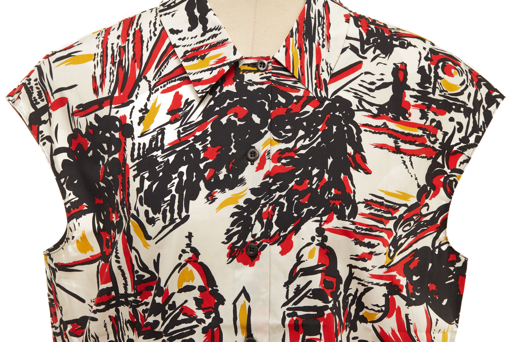 A PRADA MULTICOLOURED PRINTED BLOUSE - Image 2 of 3