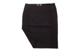 A PRADA BLACK WOOL PENCIL SKIRT