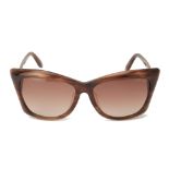 A PAIR OF TOM FORD BROWN TORTOISESHELL SUNGLASSES