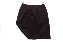 A PRADA BLACK WOOL SKIRT