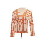 A HERMÈS RIBBON LONG SLEEVE TOP