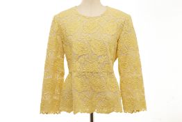 A STELLA MCCARTNEY YELLOW LACE BLOUSE