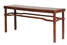 A LARGE CHINESE WALNUT ALTAR OR SCROLL TABLE