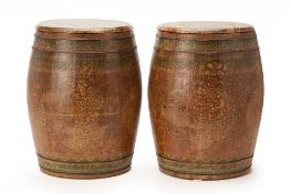 A PAIR OF CHINESE RICE BARRELS
