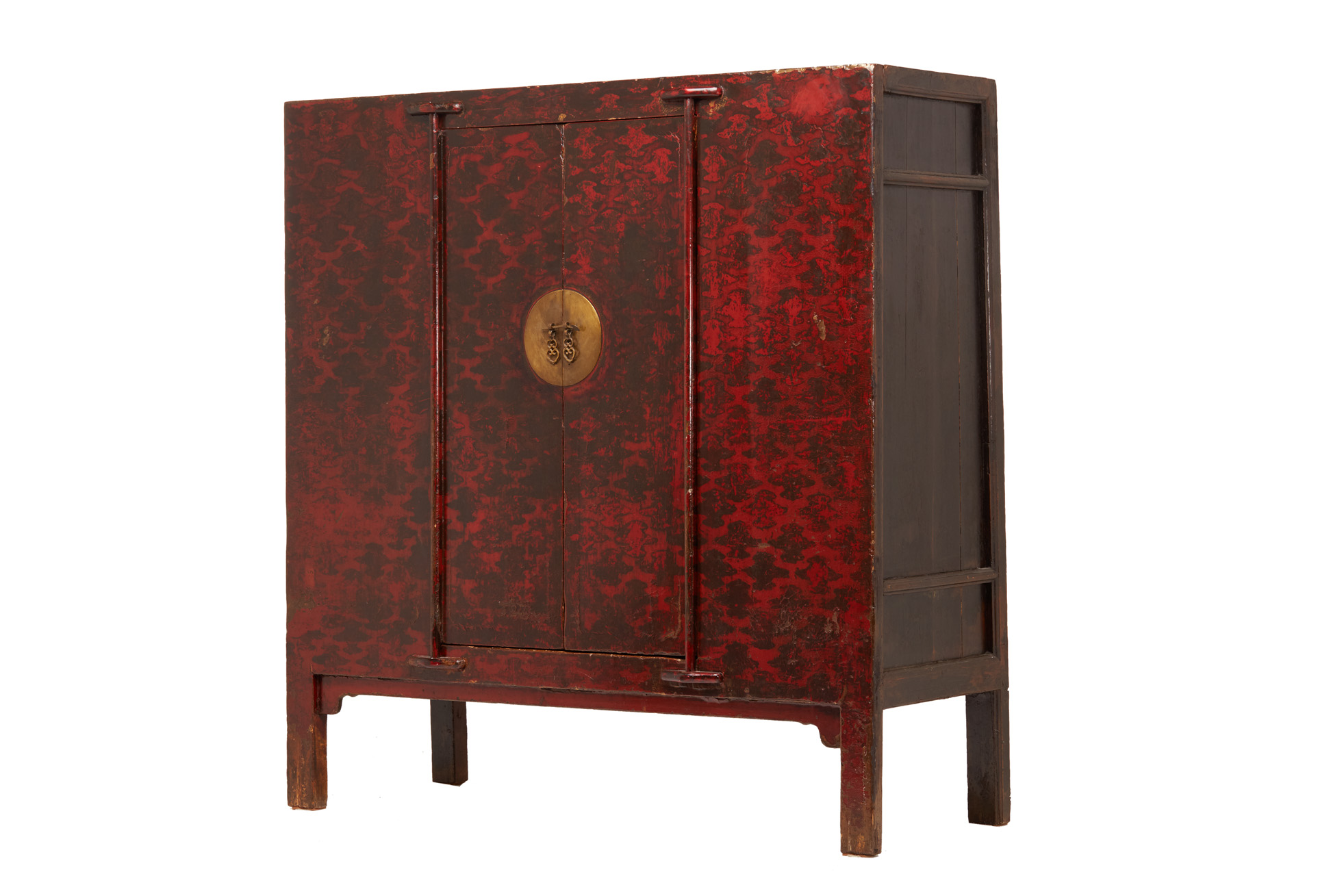 A VERY LARGE CHINESE RED LACQUERED COMPOUND CABINET - Image 3 of 12