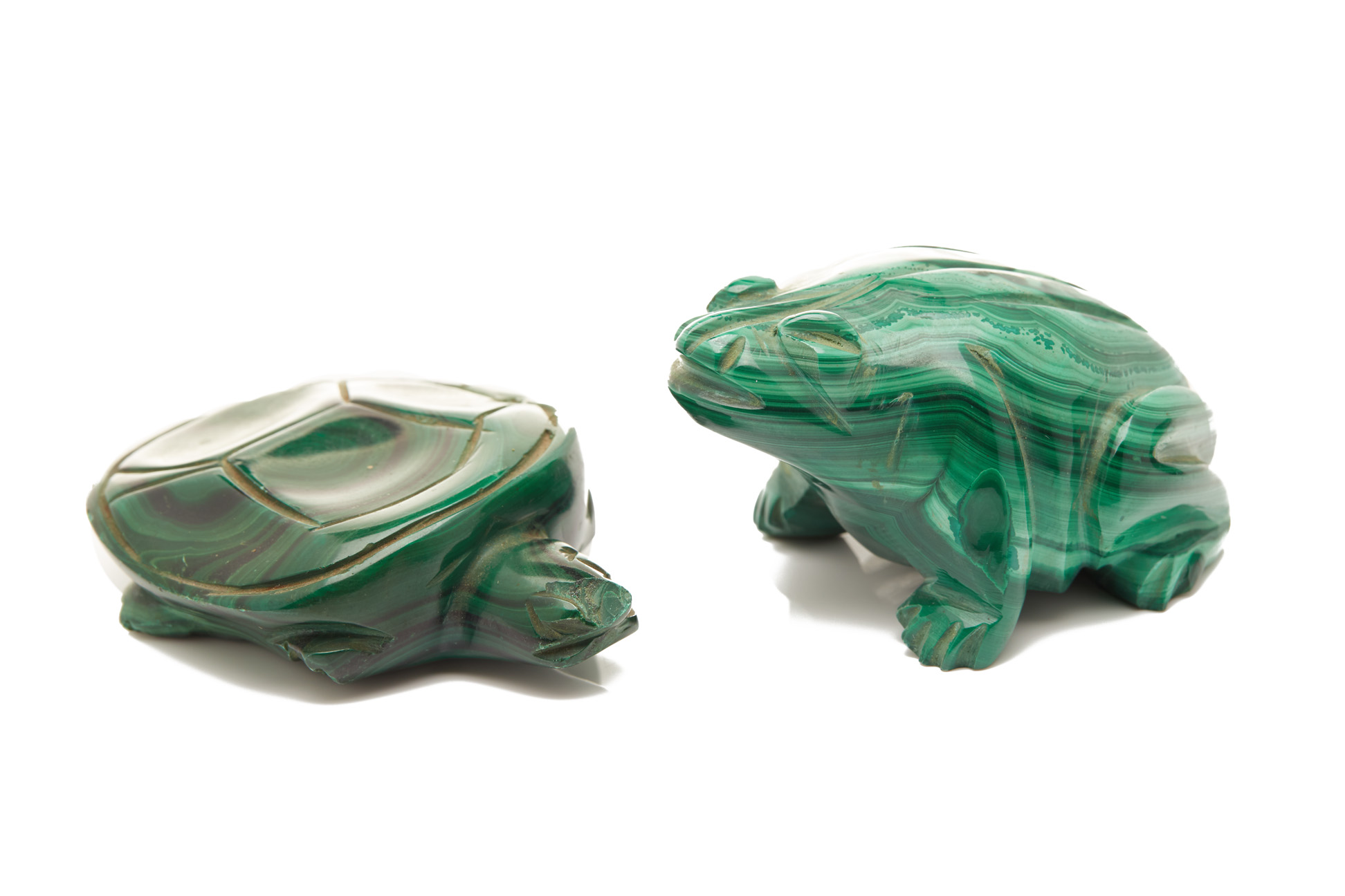 FOUR CARVED MALACHITE MODELS OF ANIMALS - Image 2 of 2