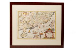 A RARE 1690 MAP OF HONG KONG, GUANGDONG, TAIWAN AREA