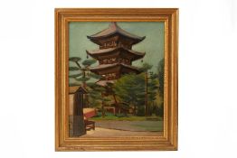 UNATTRIBUTED, EARLY 20TH CENTURY - STUDY OF A PAGODA