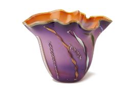 A LARGE PURPLE STUDIO GLASS VASE