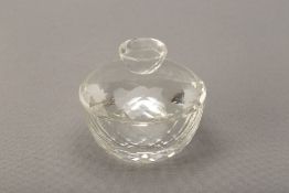 A ROYAL DOULTON CRYSTAL BOX AND COVER