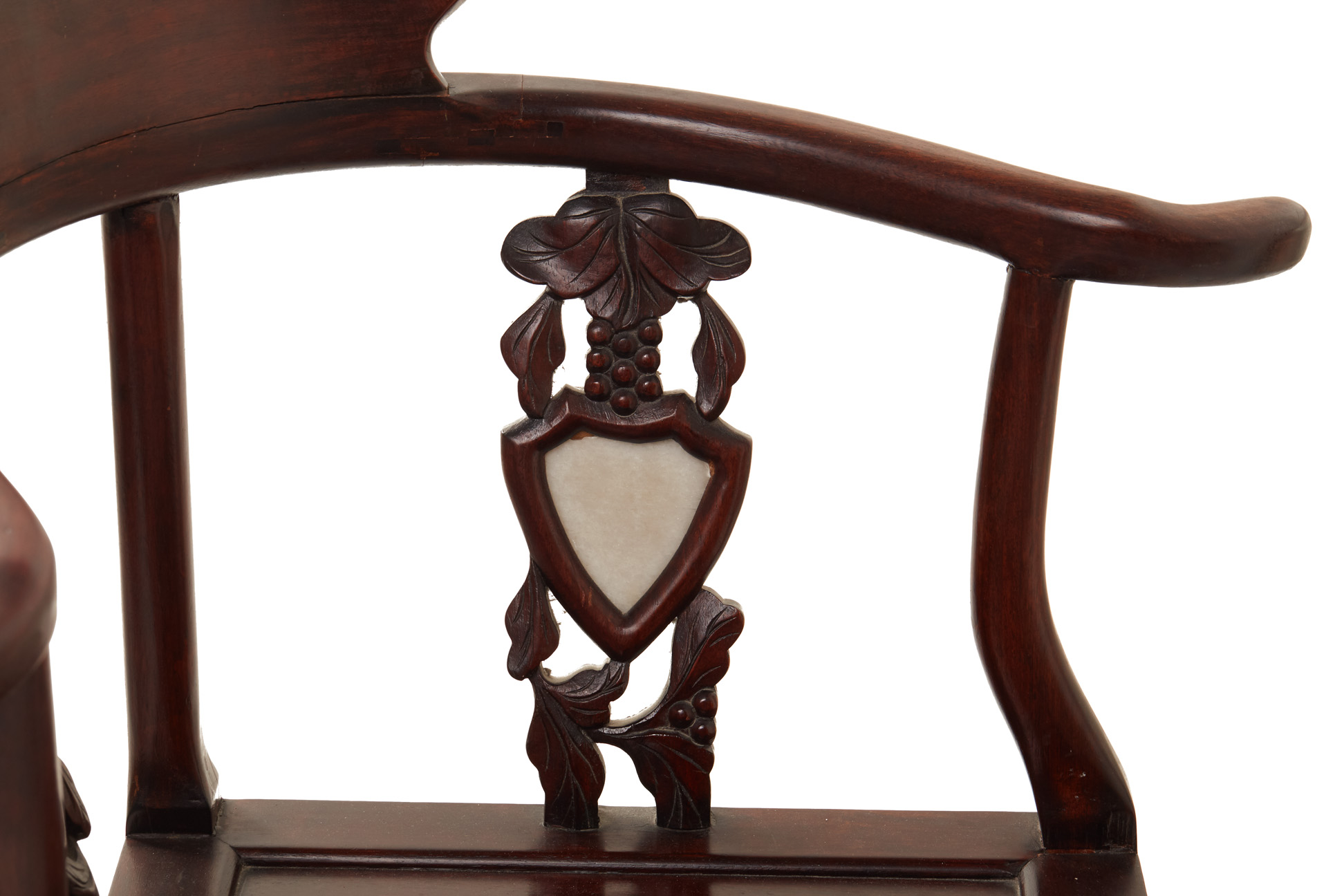 A PAIR OF CHINESE ROSEWOOD CORNER CHAIRS - Image 3 of 3