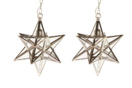 A PAIR OF VAUGHAN CEILING STAR LANTERNS