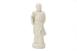 A BLANC DE CHINE PORCELAIN FIGURE OF A LUHOAN