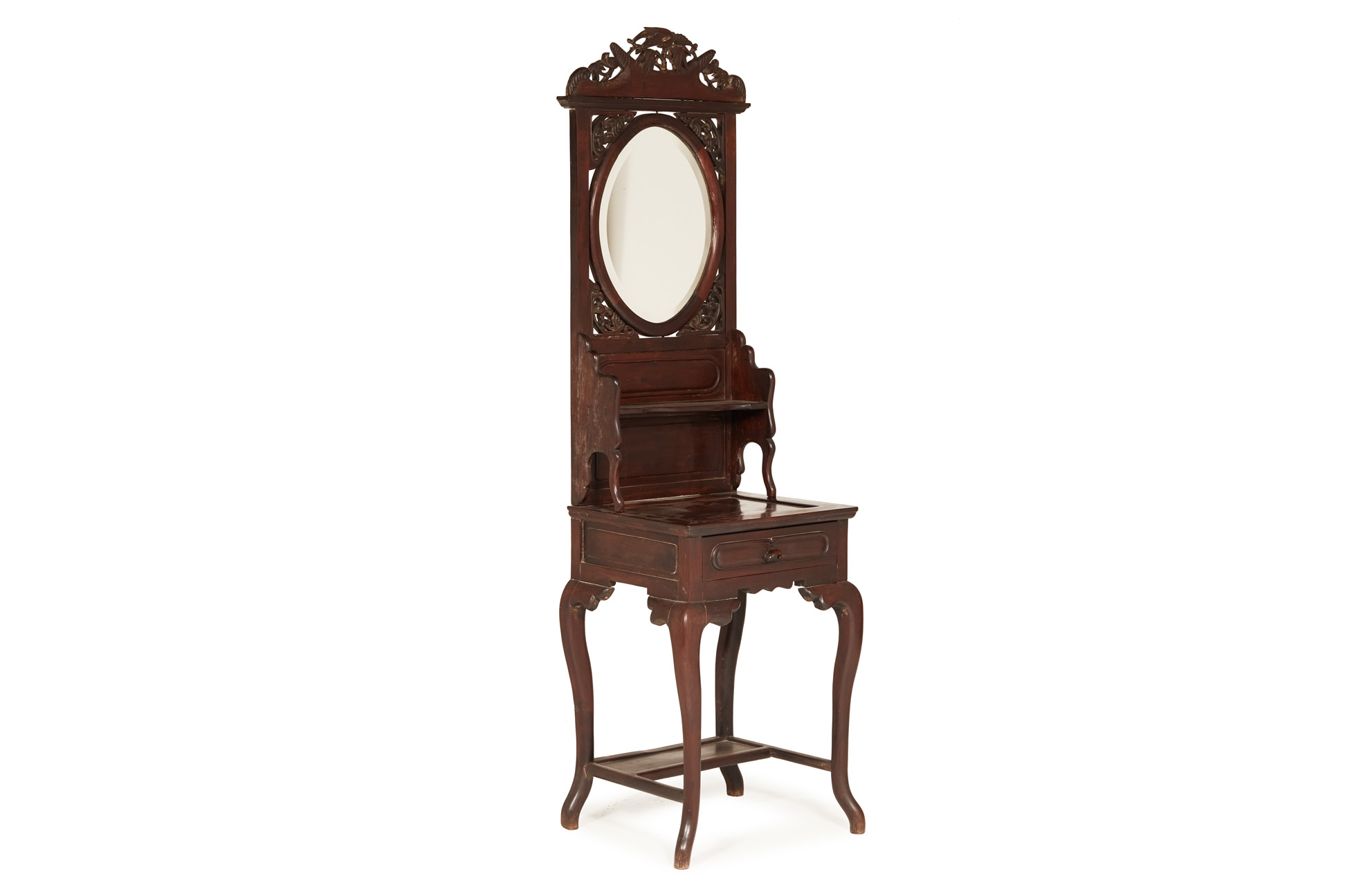 AN ORIENTAL HARDWOOD DRESSING TABLE