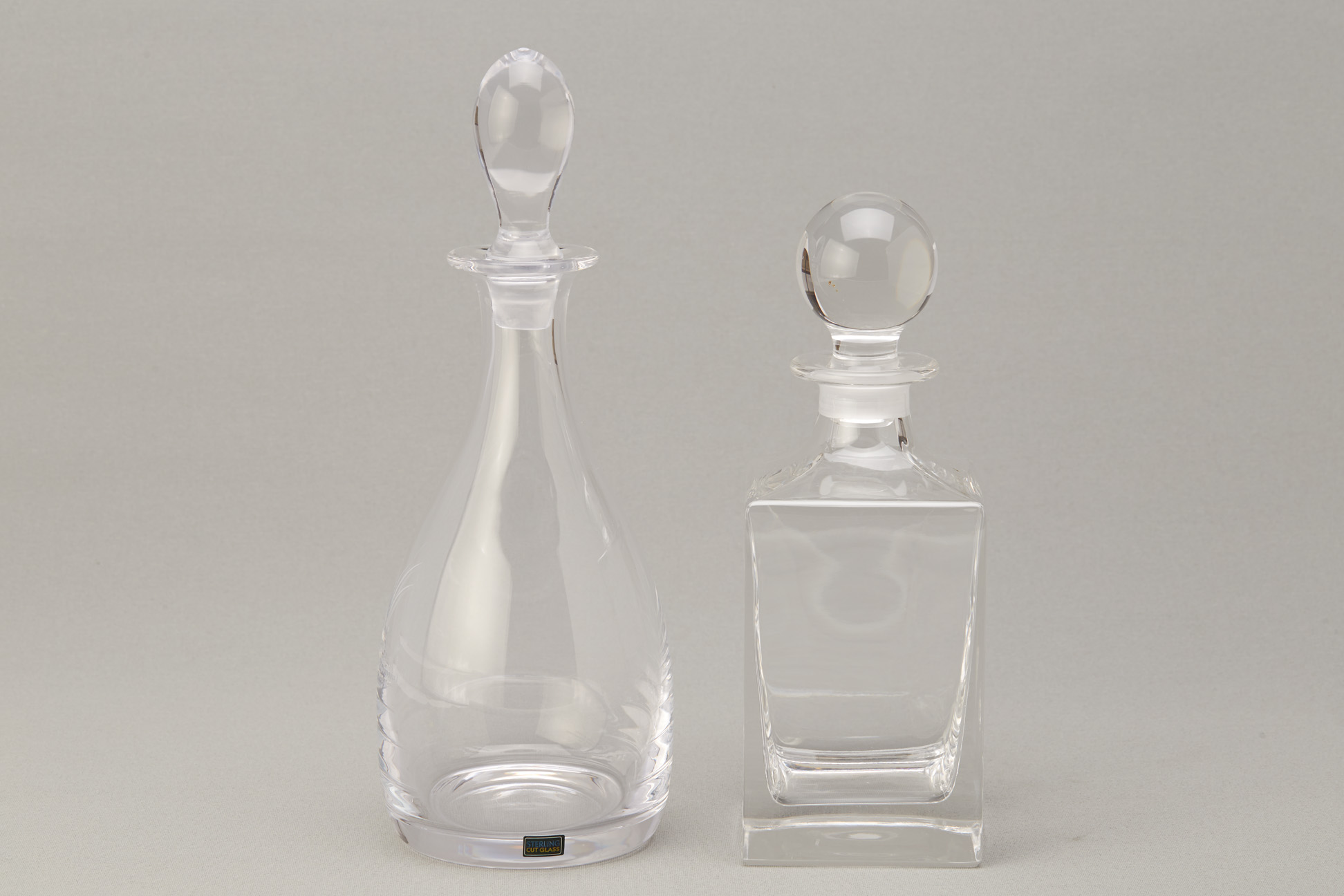 A TIFFANY & CO DECANTER AND ONE OTHER