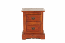 A TEAK BEDSIDE CABINET