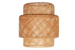 A CANED CEILING LIGHTSHADE BY ISLE CRAWFORD