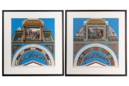 TWO COLOURED ENGRAVINGS OF THE RAPHAEL LOGGIE IN THE VATICAN